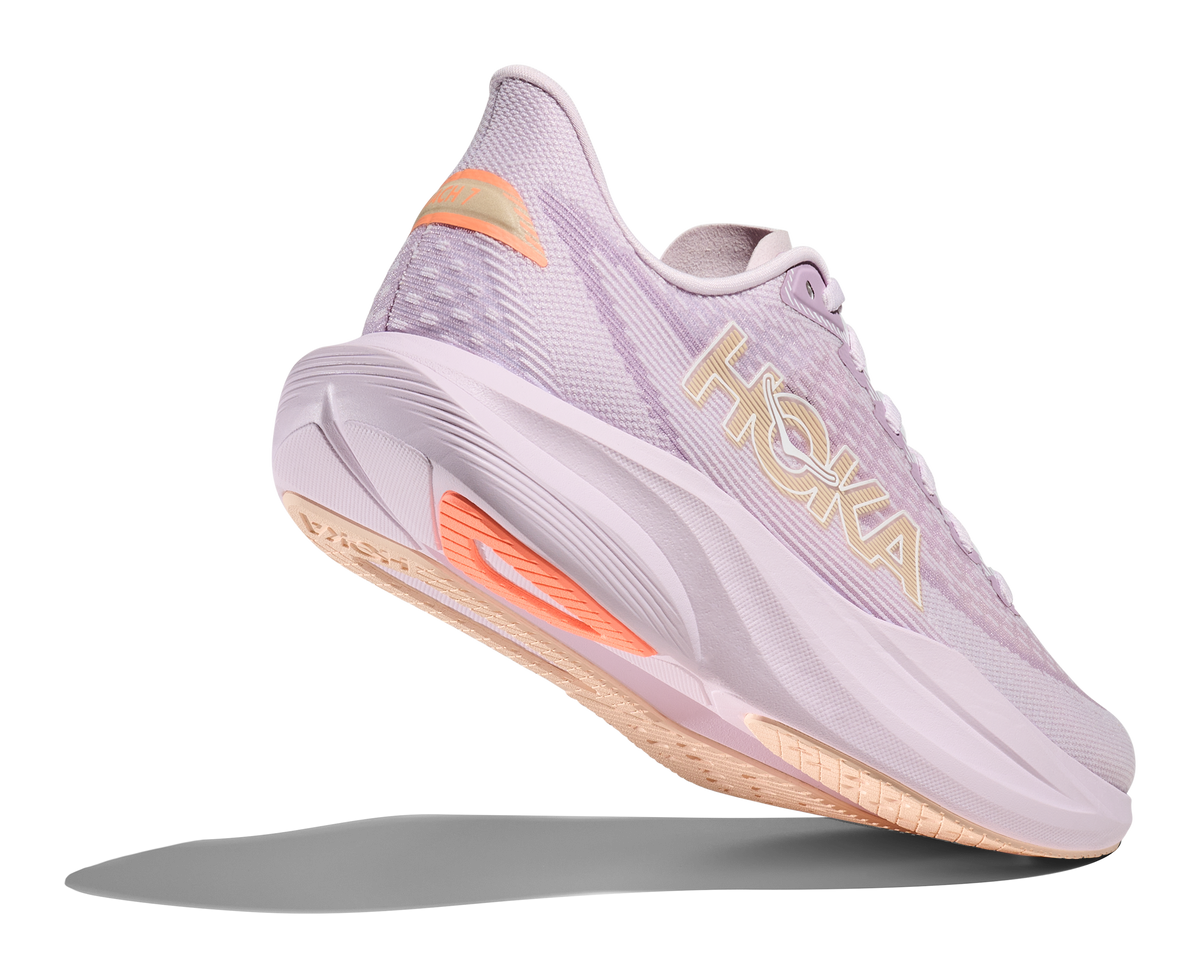 HOKA Women's Mach 7 Lilac Cream/Tangerine Glow