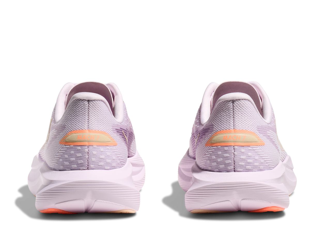 HOKA Women's Mach 7 Lilac Cream/Tangerine Glow