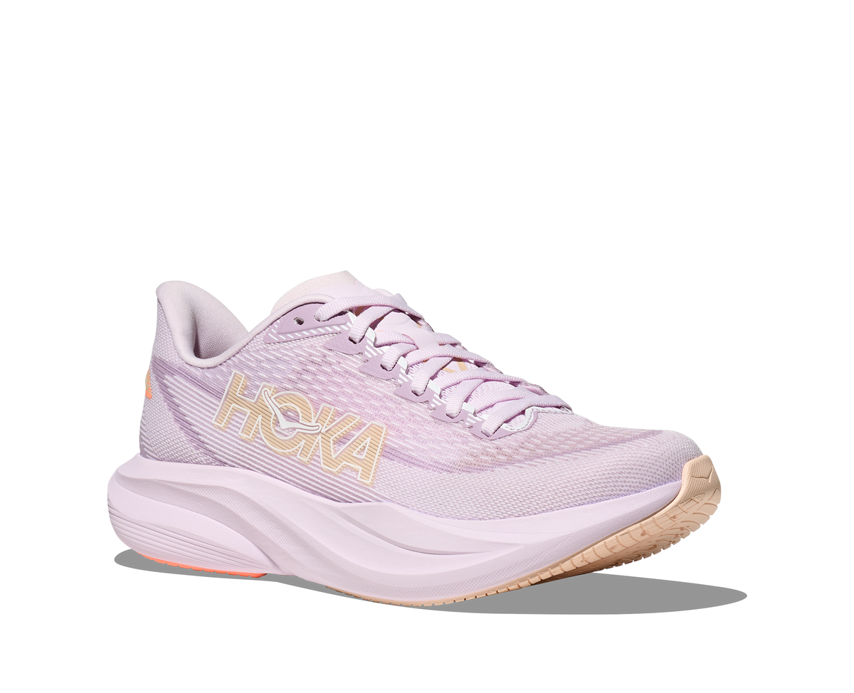 HOKA Women's Mach 7 Lilac Cream/Tangerine Glow