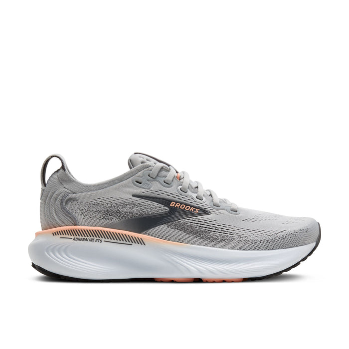 Women's - Brooks Adrenaline GTS 25 - Grey/Blackened Pearl/Coral