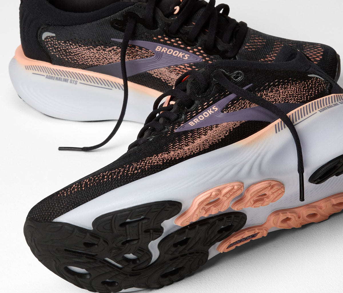 Brooks Women's Adrenaline GTS 25 Black/Peach/Mulled Grape