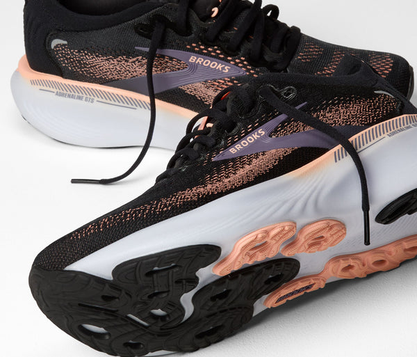 Brooks Women's Adrenaline GTS 25 Black/Peach/Mulled Grape