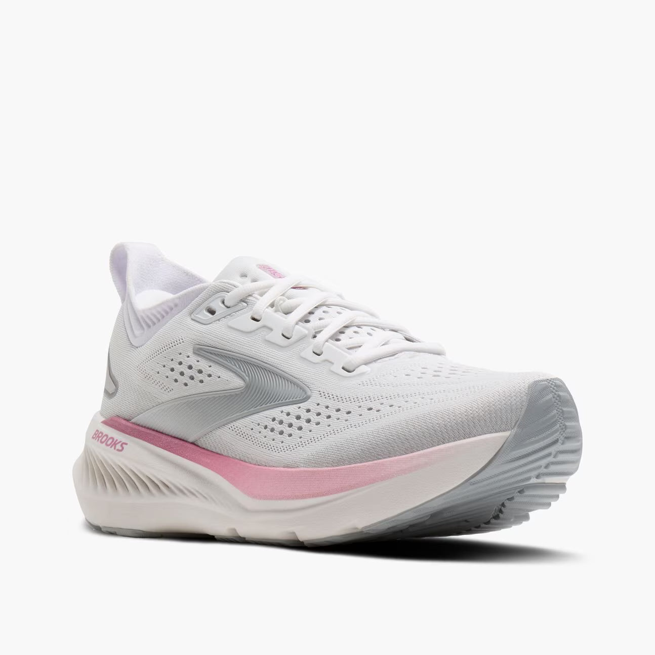 Women's - Brooks Glycerin GTS 23 - White/Harbor Mist/Metallic
