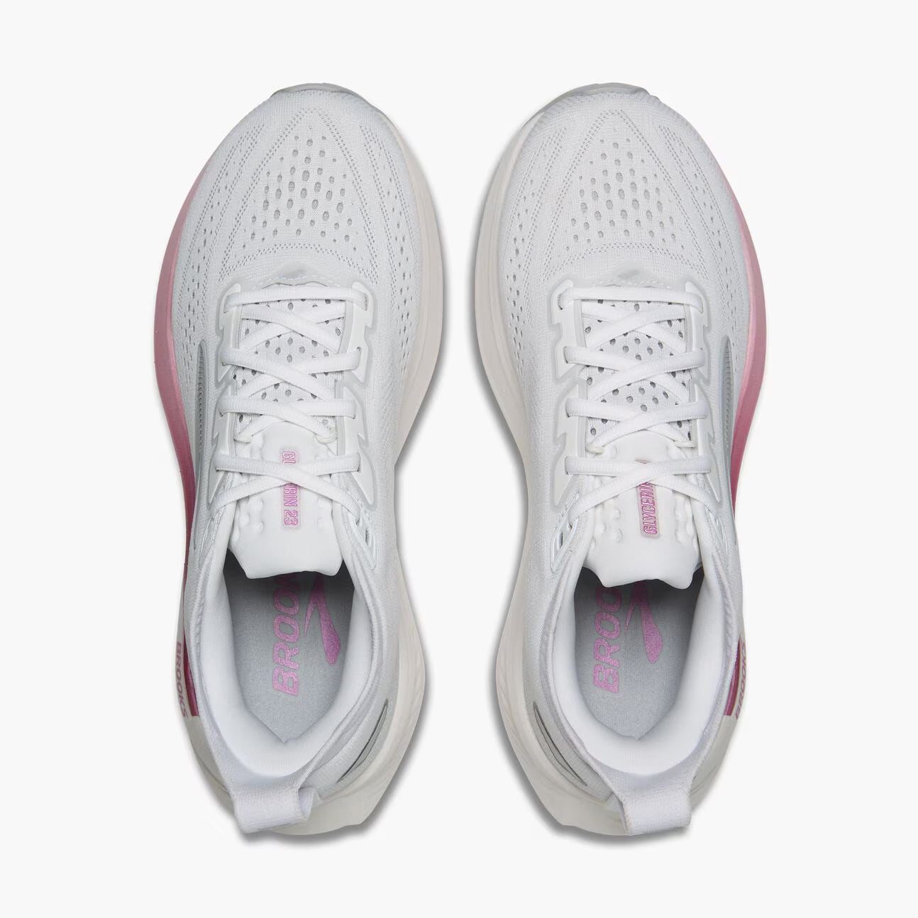 Women's - Brooks Glycerin GTS 23 - White/Harbor Mist/Metallic