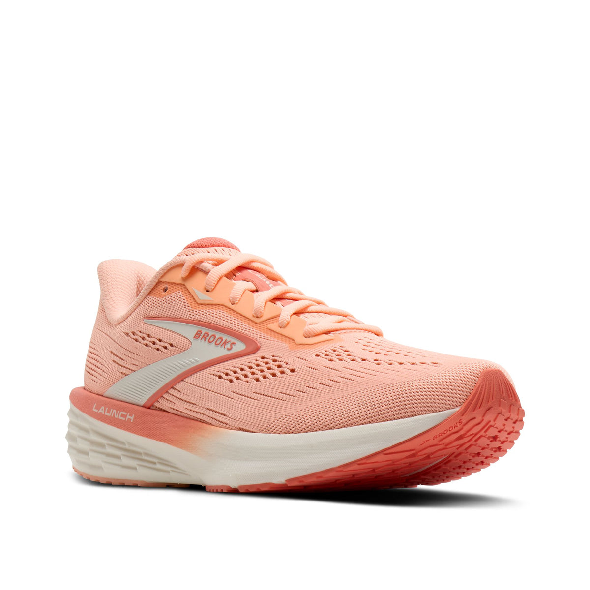 Brooks Women's Launch 12 Peach/Coconut/Peach Echo