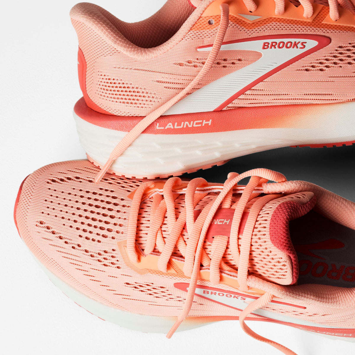 Brooks Women's Launch 12 Peach/Coconut/Peach Echo