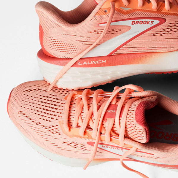 Brooks Women's Launch 12 Peach/Coconut/Peach Echo