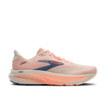 Women's - Brooks Ghost 18 - Star White/Cyber Peach/Grey