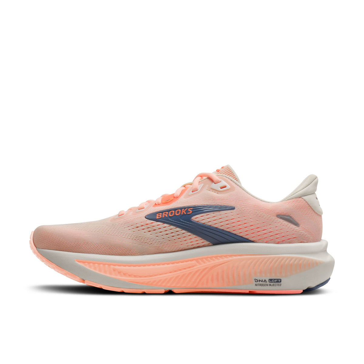 Brooks Women's Ghost 18 Star White/Cyber Peach/Grey