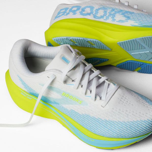 Brooks Women's Ghost Amp White/Blue/Nightlife