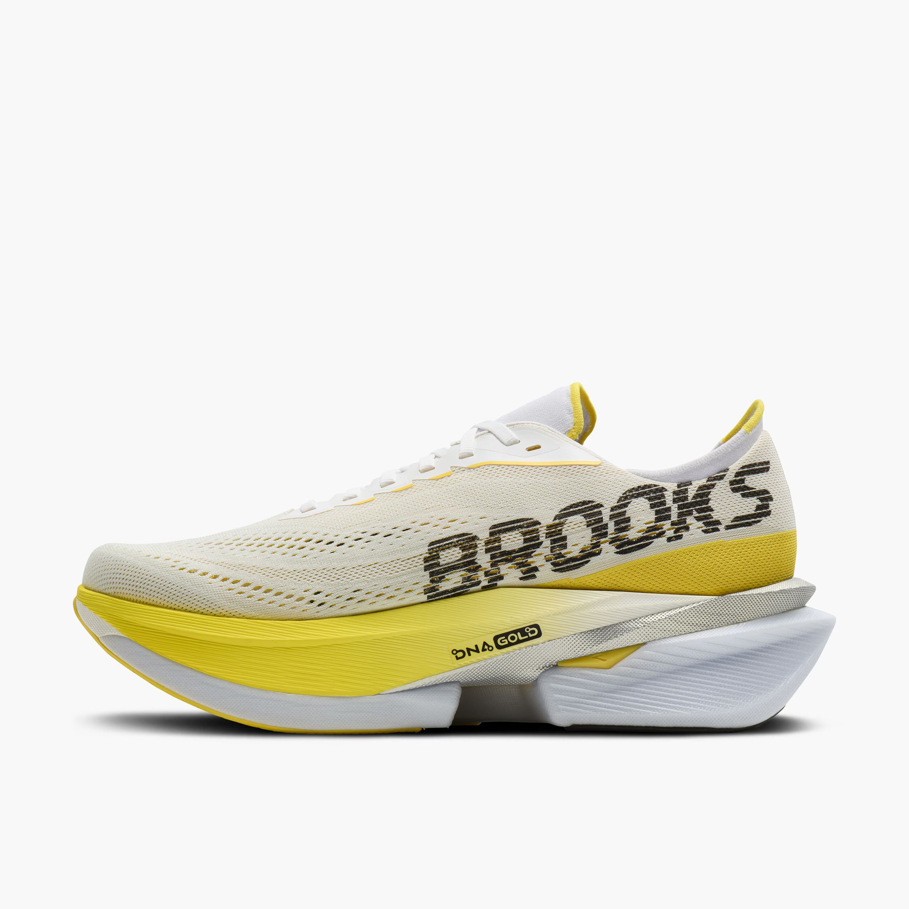 Women's - Brooks Hyperion Max 4 - White/Cyber Yellow/Black