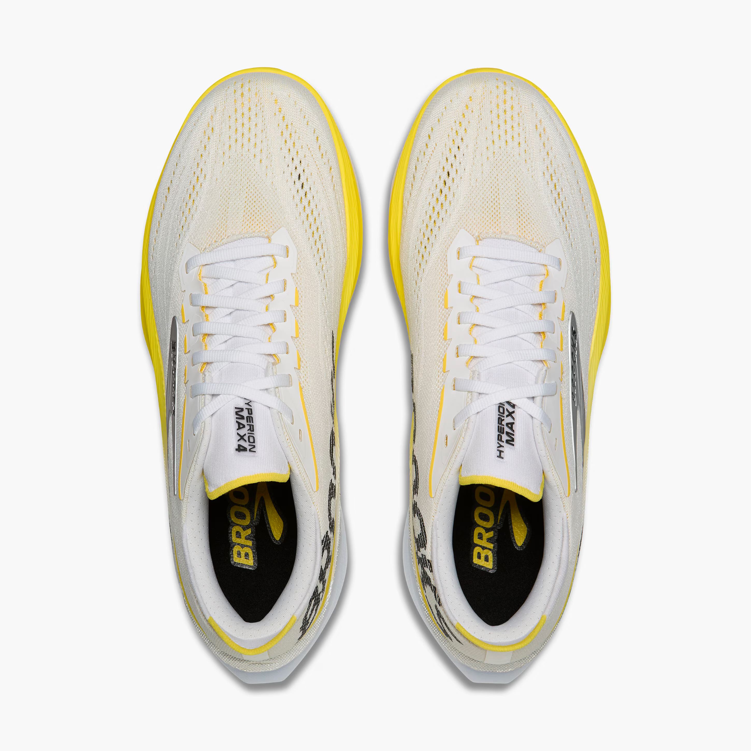 Women's - Brooks Hyperion Max 4 - White/Cyber Yellow/Black