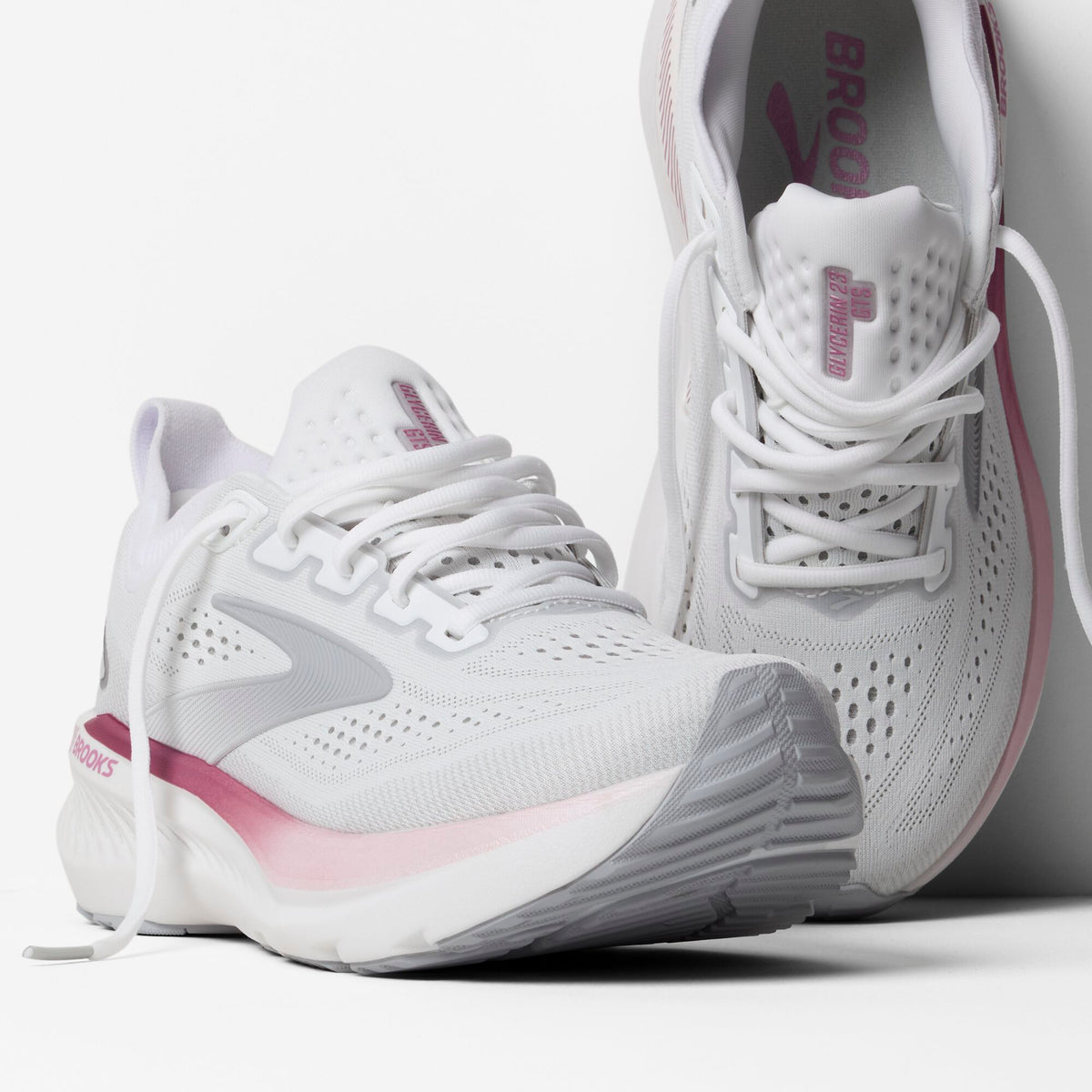 Brooks Women's Glycerin GTS 23 White/Harbor Mist/Metallic