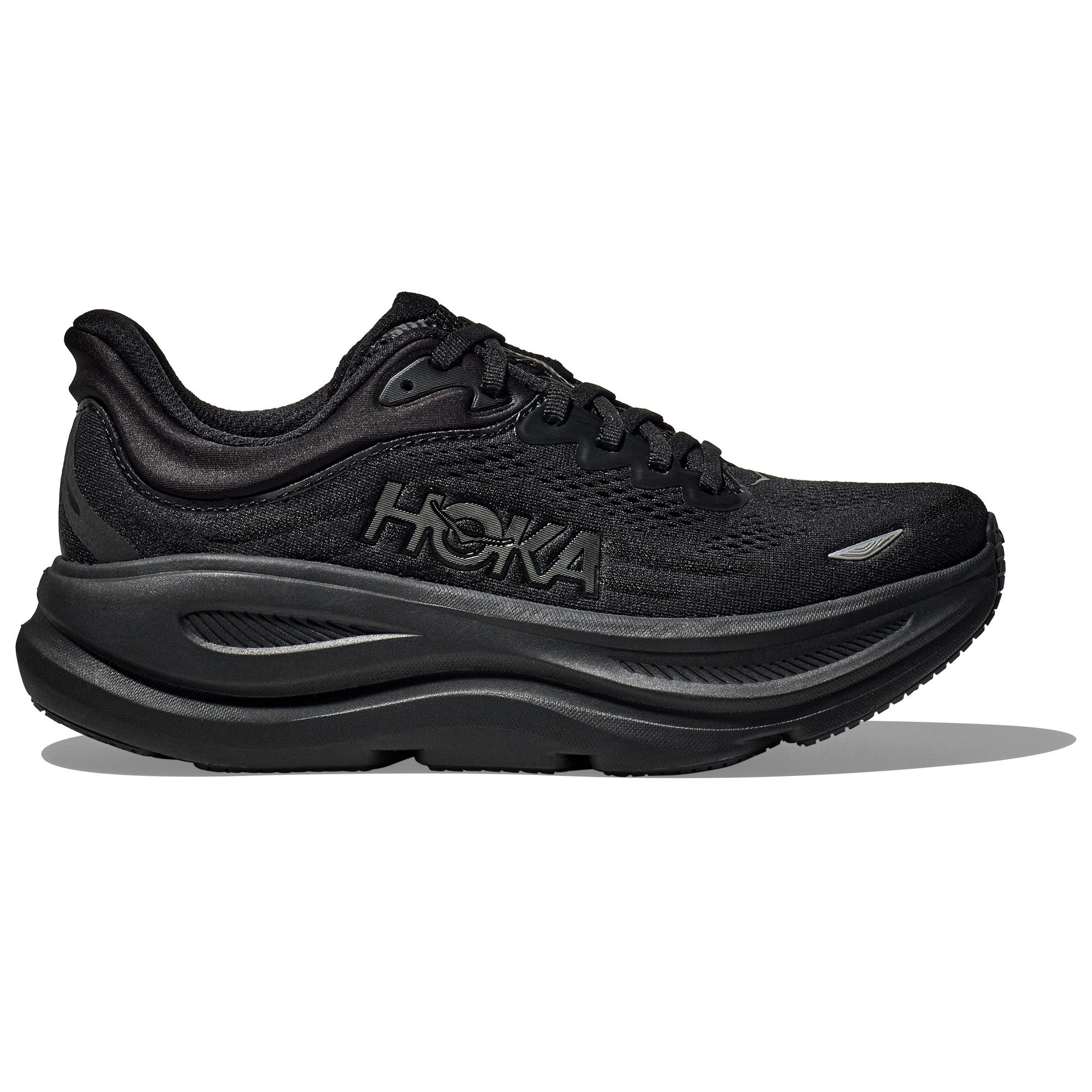 Women's - HOKA Bondi 9 Wide - Black/Black