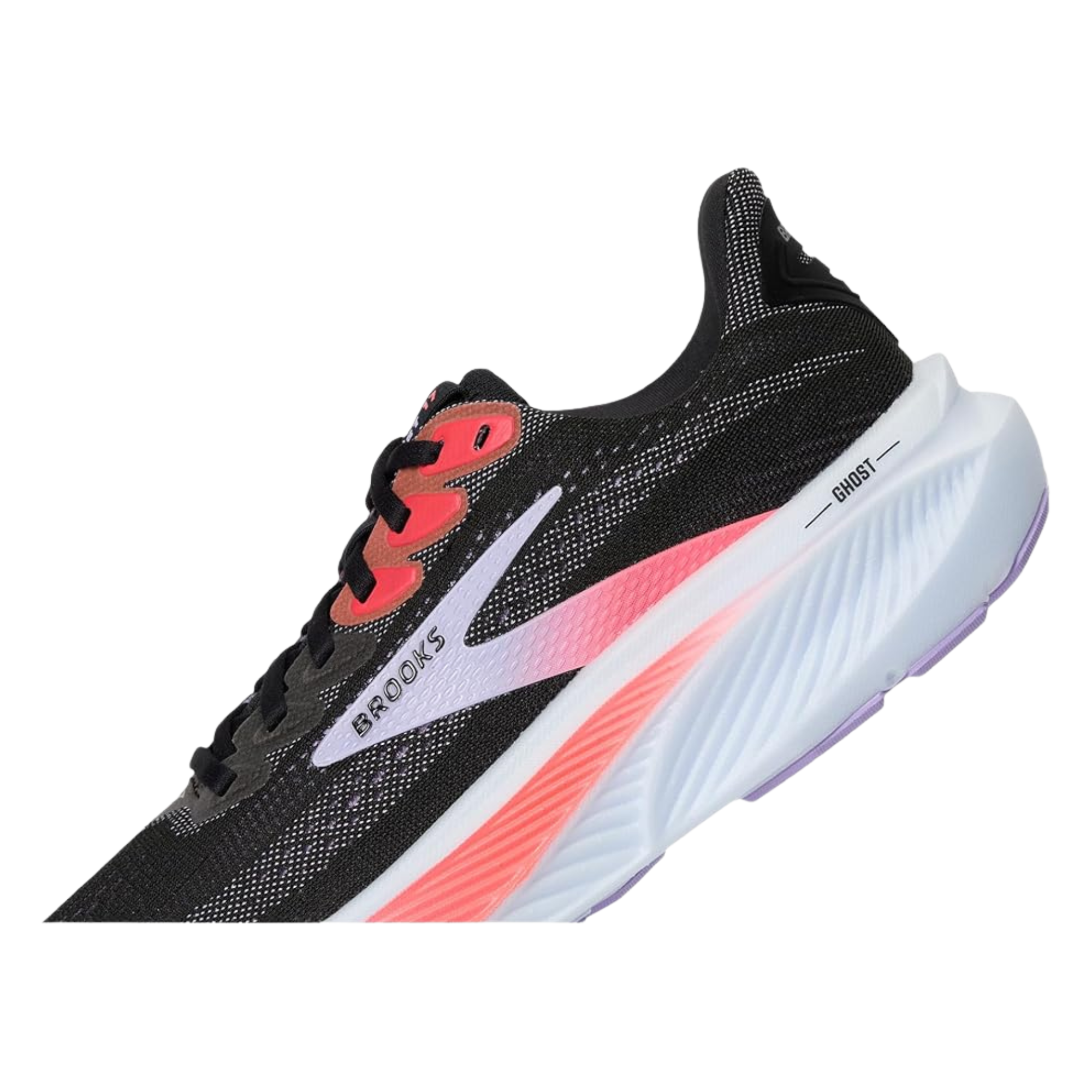 Women's - Brooks Ghost 17 - Black/Purple/Coral