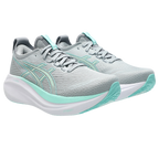 Women's - ASICS Gel Nimbus 27 - Piedmont Grey/Illuminate Mint