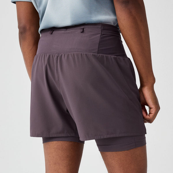 Brooks Men's High Point 5" 2-in-1 Short 2.0 Dark Russet