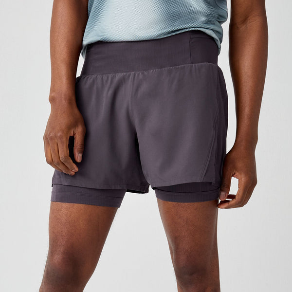 Brooks Men's High Point 5" 2-in-1 Short 2.0 Dark Russet