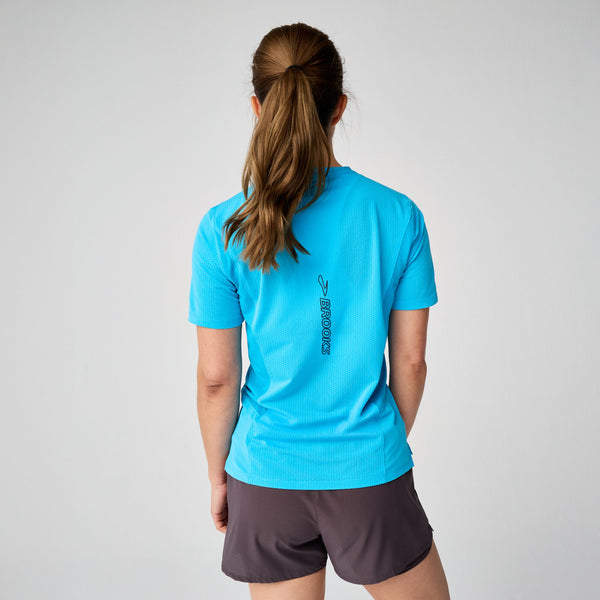 Brooks Women's High Point Short Sleeve 2.0 Blazing Blue/Atomic Blue