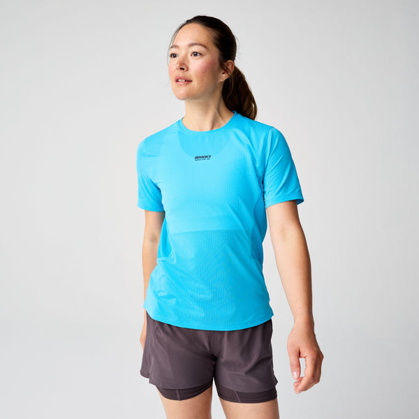 Brooks Women's High Point Short Sleeve 2.0 Blazing Blue/Atomic Blue