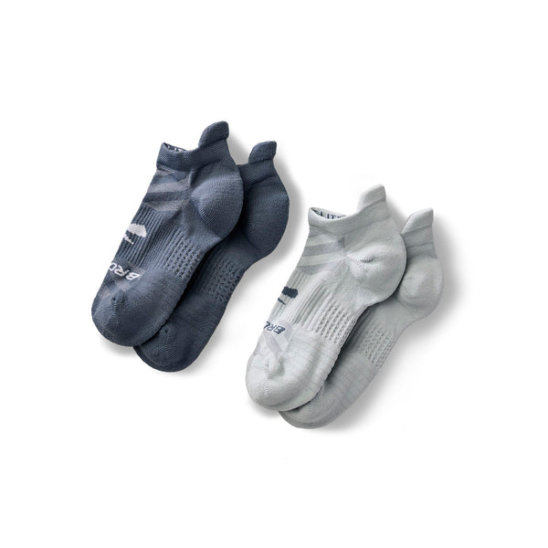 Brooks Ghost Lite No Show Sock 2-Pack Storm & Smoke