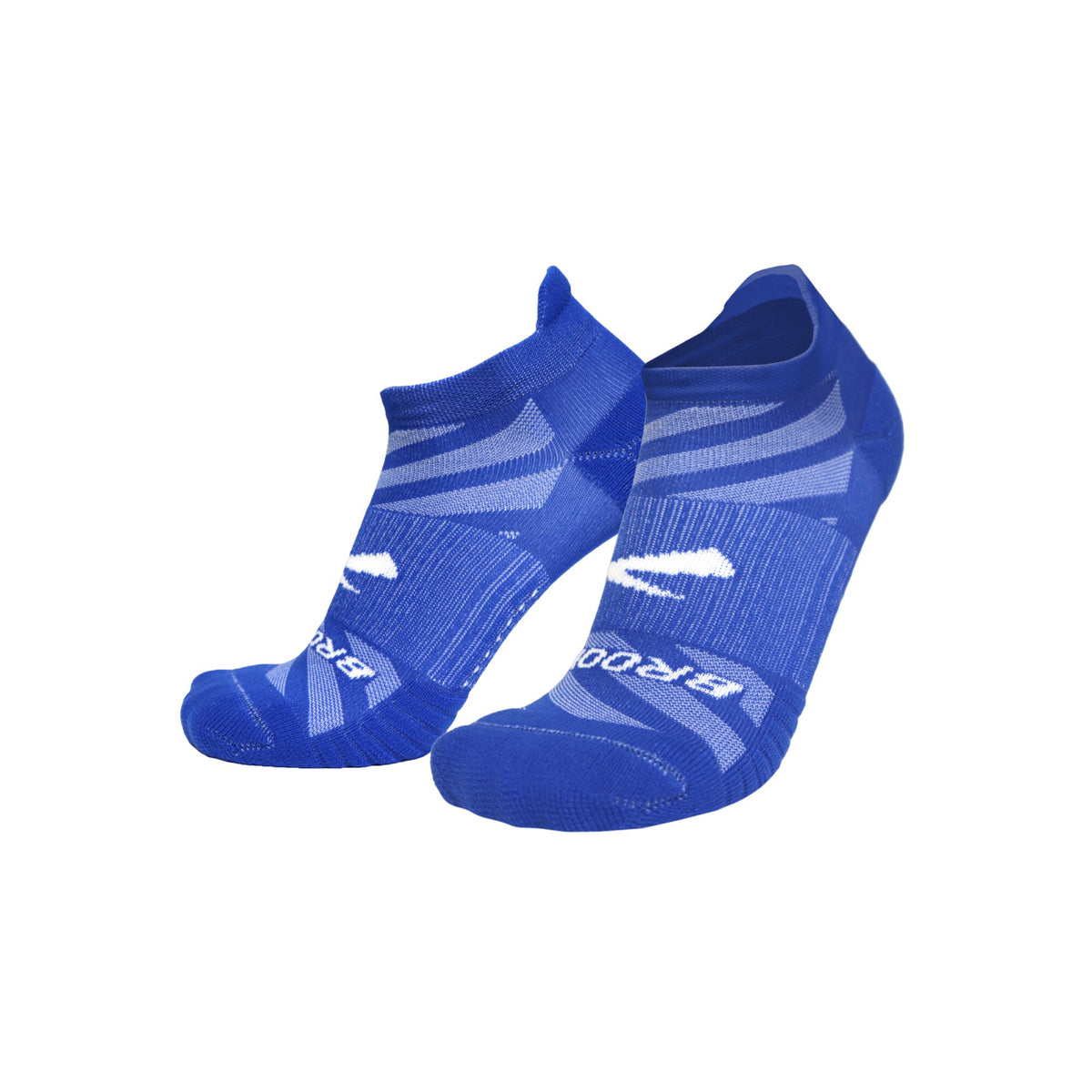 Brooks Ghost Lite No Show Sock 2-Pack Neo Blue & White/Neo Blue