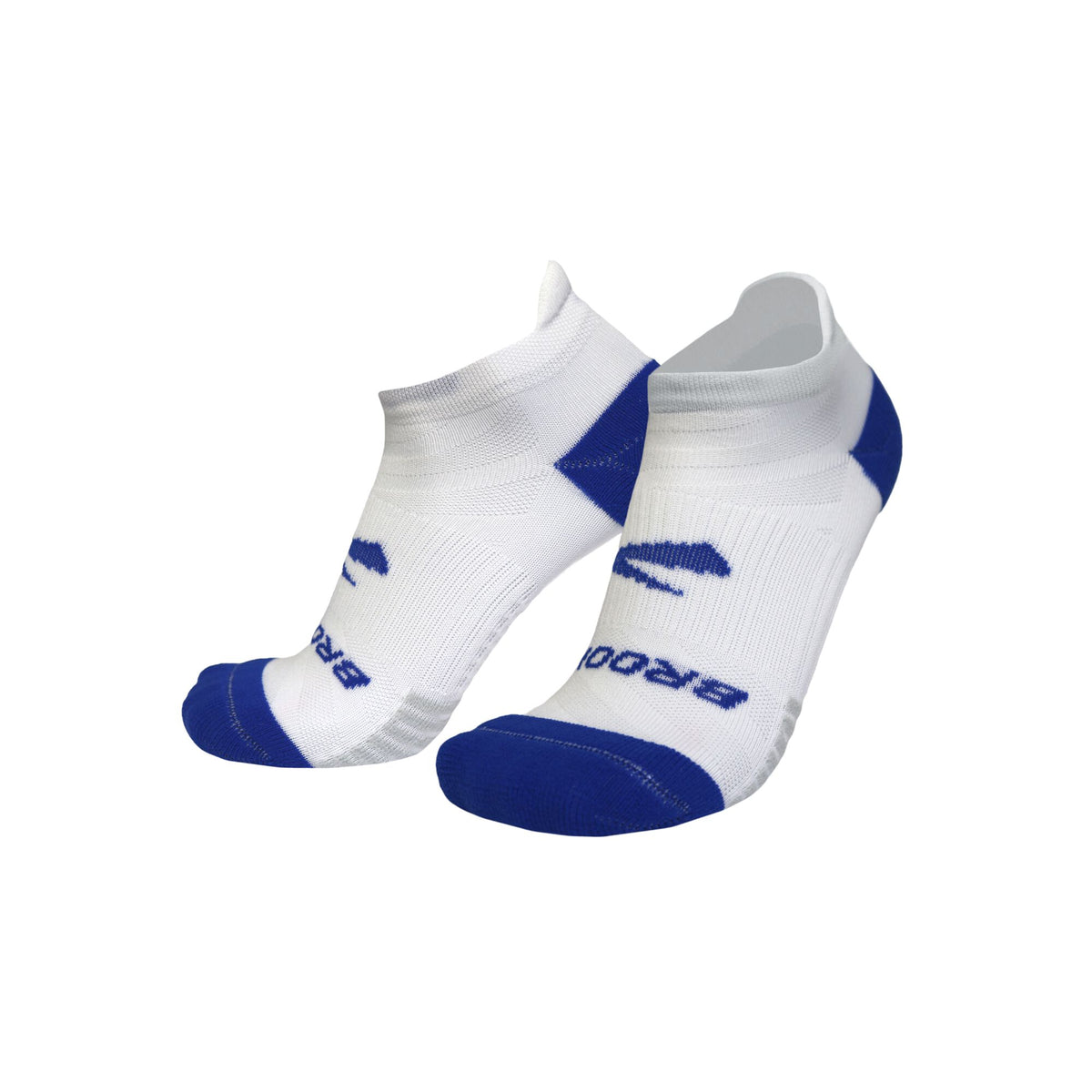 Brooks Ghost Lite No Show Sock 2-Pack Neo Blue & White/Neo Blue