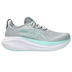 Women's - ASICS Gel Nimbus 27 - Piedmont Grey/Illuminate Mint