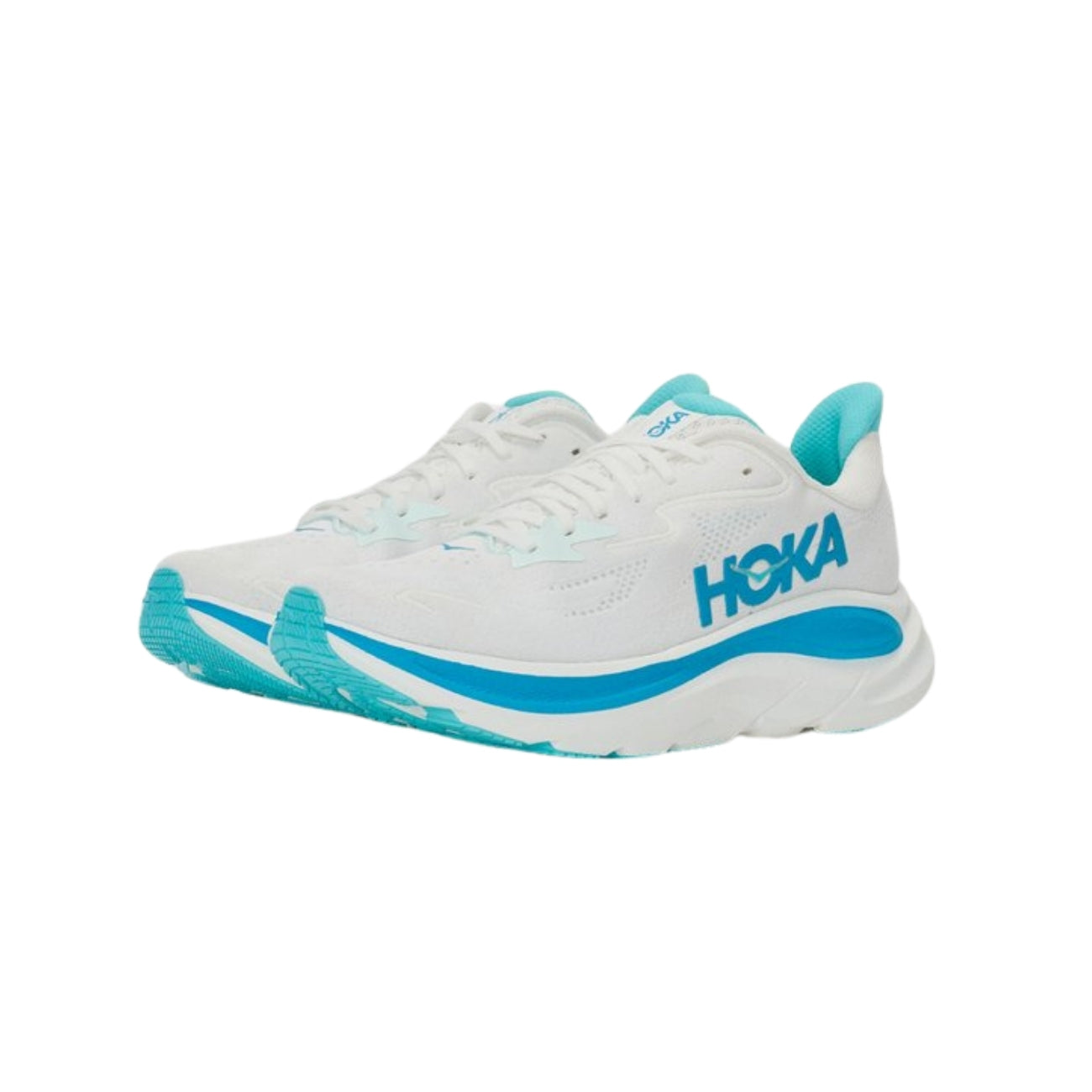 Men's - HOKA Clifton 10 - White/Skyward Blue