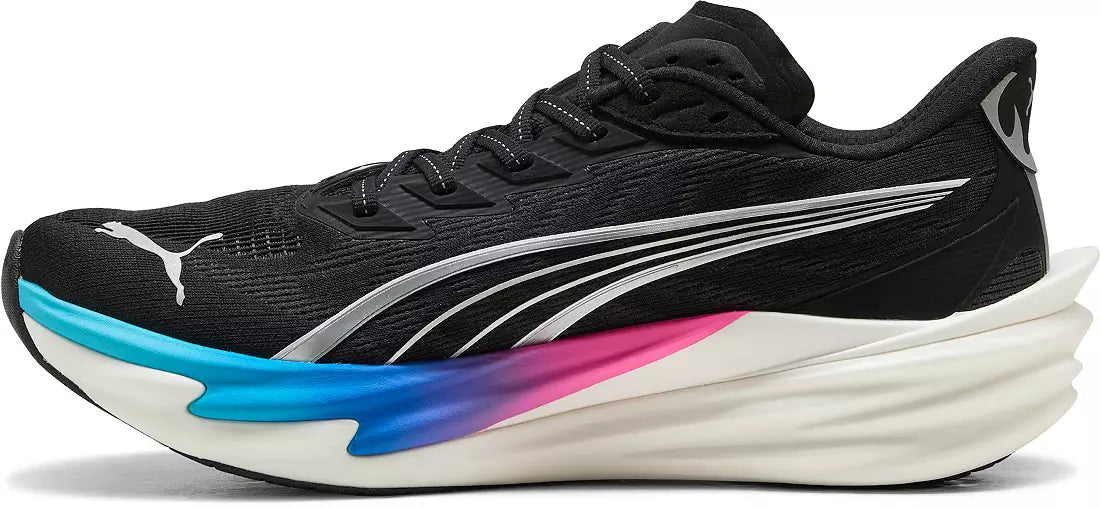 Men's - Puma Deviate Nitro 4 - Black/Flat Dark Gray/Silver