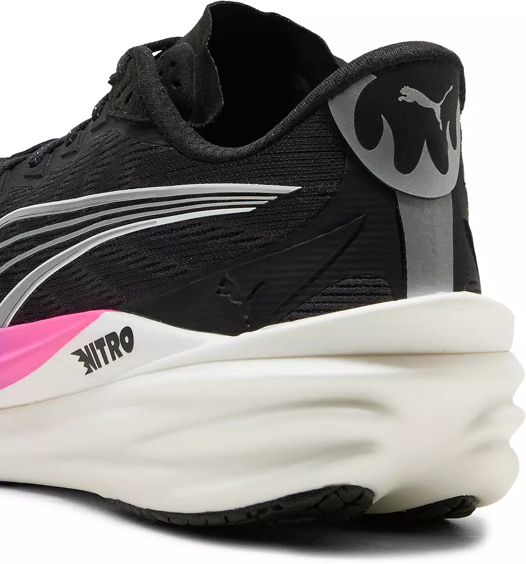 Men's - Puma Deviate Nitro 4 - Black/Flat Dark Gray/Silver