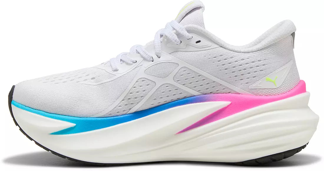 Women's - Puma MagMax Nitro 2 - White/Ultra Blue/Poison Pink