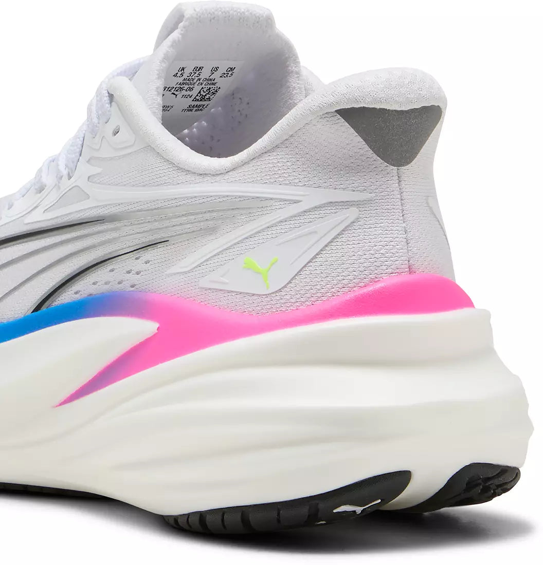 Women's - Puma MagMax Nitro 2 - White/Ultra Blue/Poison Pink