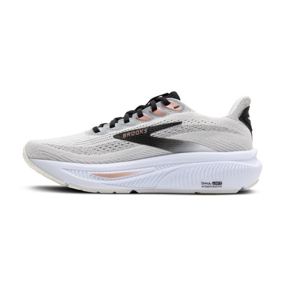 Women's - Brooks Ghost 17 - White/Black/Rose Gold