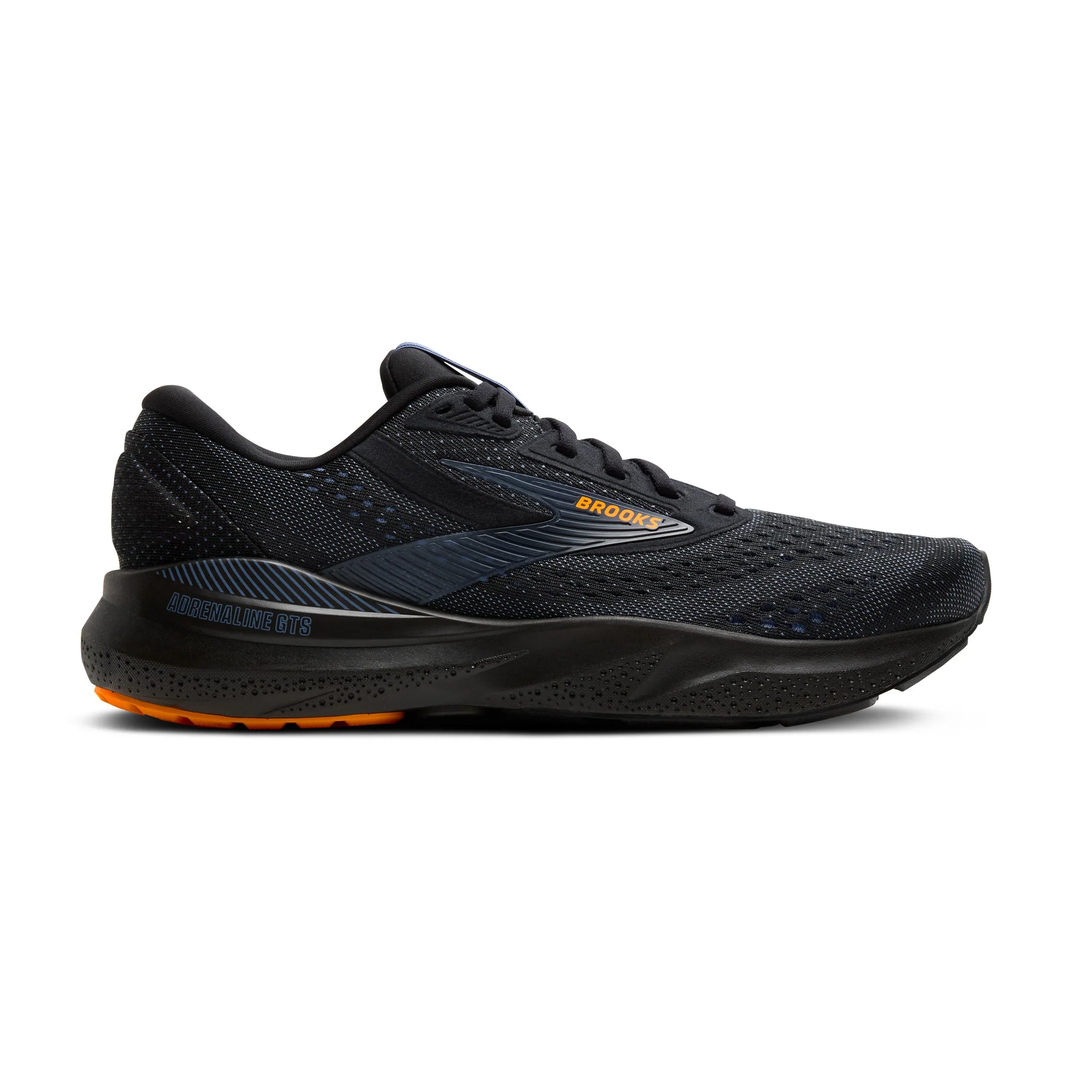 Men's - Brooks Adrenaline GTS 24 - Black/Country Blue/Orange