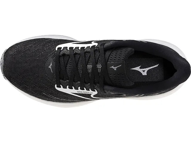 Women's - Mizuno Wave Rider 29 - Black Sand - White