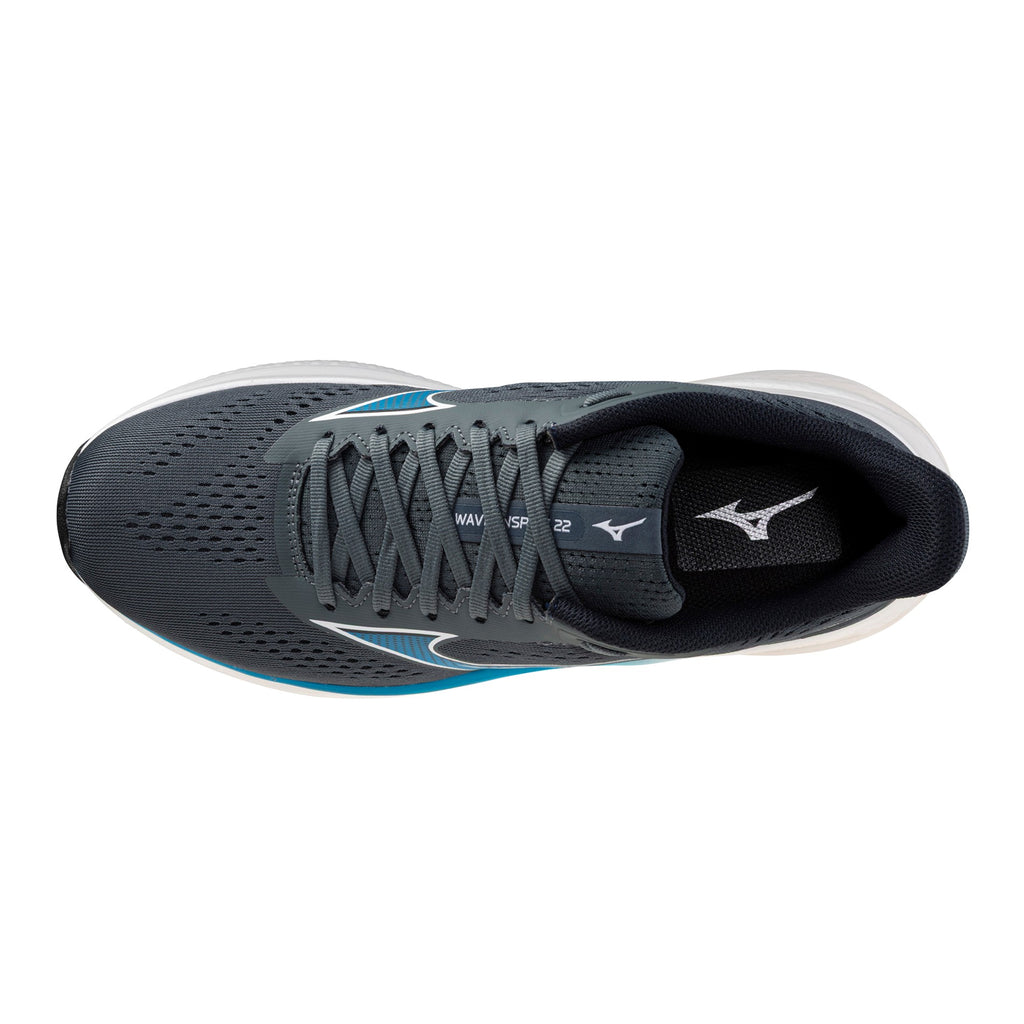 Mizuno Men's Wave Inspire 22 Dark Slate-Blue Jewel