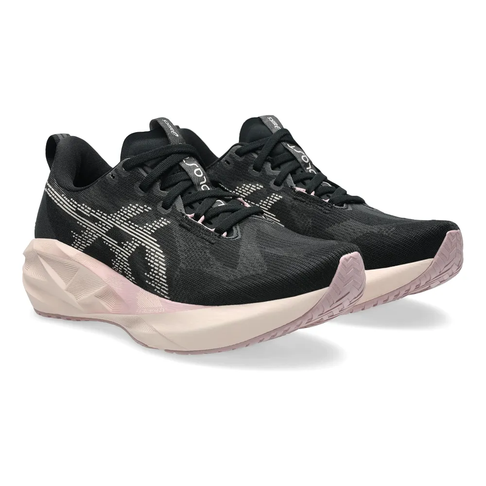 Women's - ASICS Novablast 5 - Black/Pearl Pink