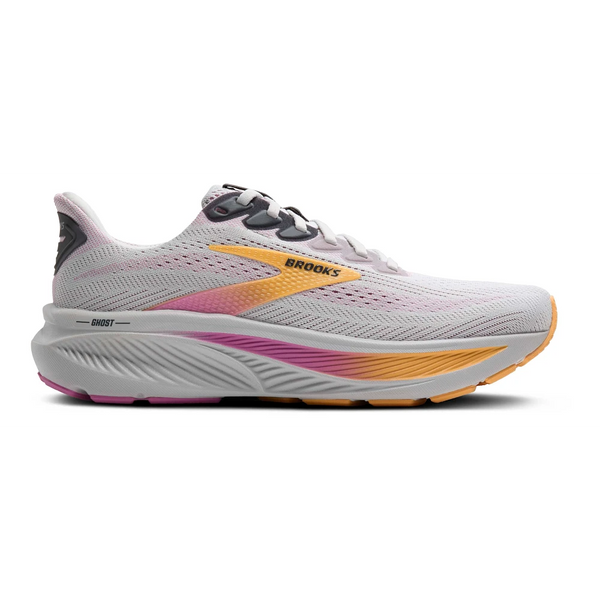 Women's - Brooks Ghost 17 - Oyster/Apricot/Pink