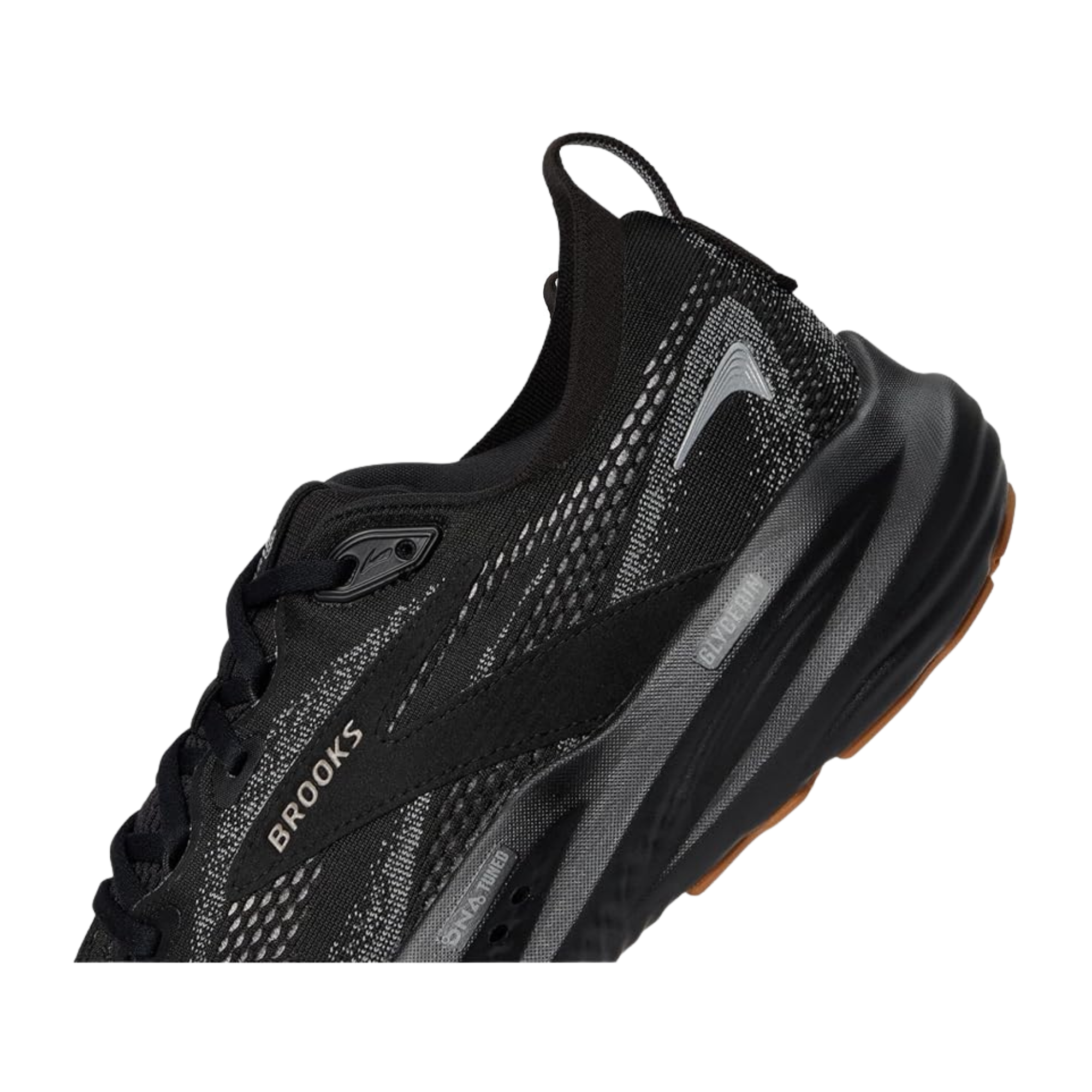 Men's - Brooks Glycerin 22 - Black/Primer Grey/Biscuit