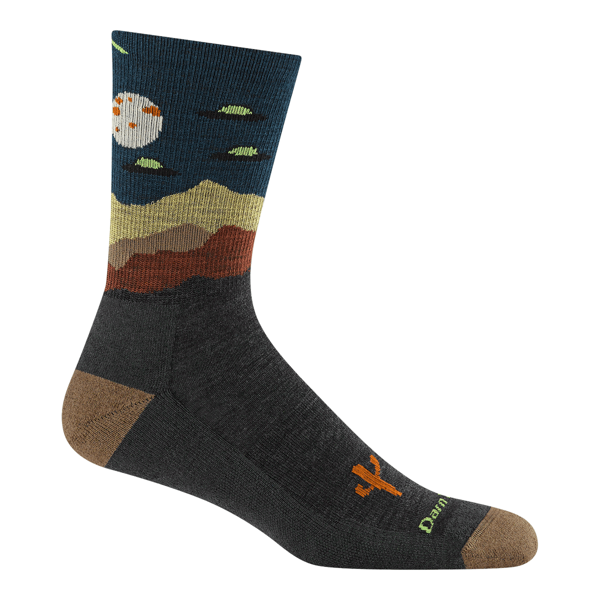 Darn Tough Men's Spaced Out Micro Crew Lightweight Hiking Sock Charcoal
