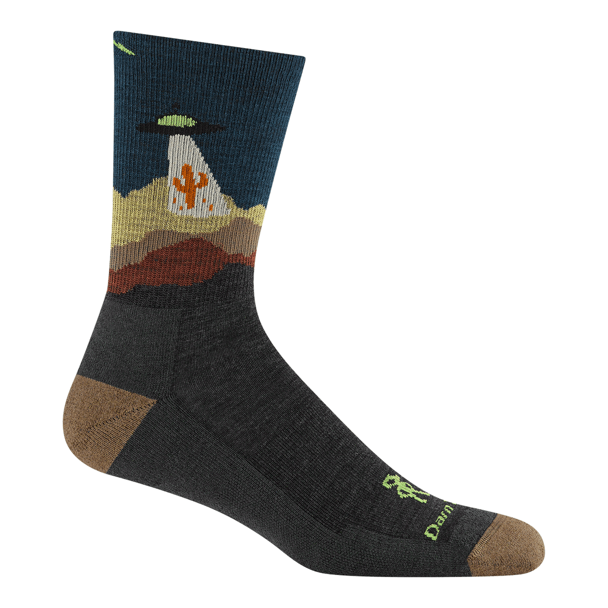 Darn Tough Men's Spaced Out Micro Crew Lightweight Hiking Sock Charcoal