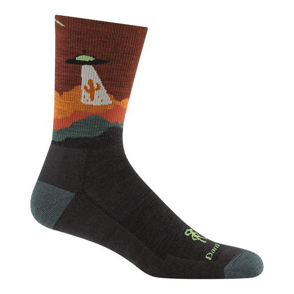 Darn Tough Men's Spaced Out Micro Crew Lightweight Hiking Sock Walnut