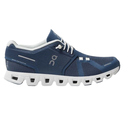 On Cloud 5 Womens Shoe- Denim/White