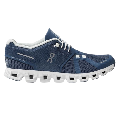 On Cloud 5 Womens Shoe- Denim/White