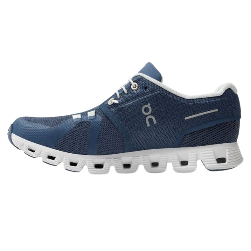 On Cloud 5 Womens Shoe- Denim/White