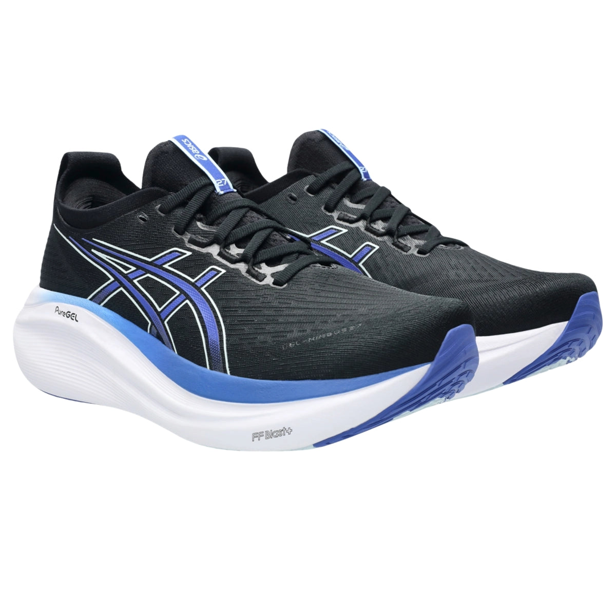 Men's - ASICS Gel Nimbus 27 - Black/Dark Cobalt
