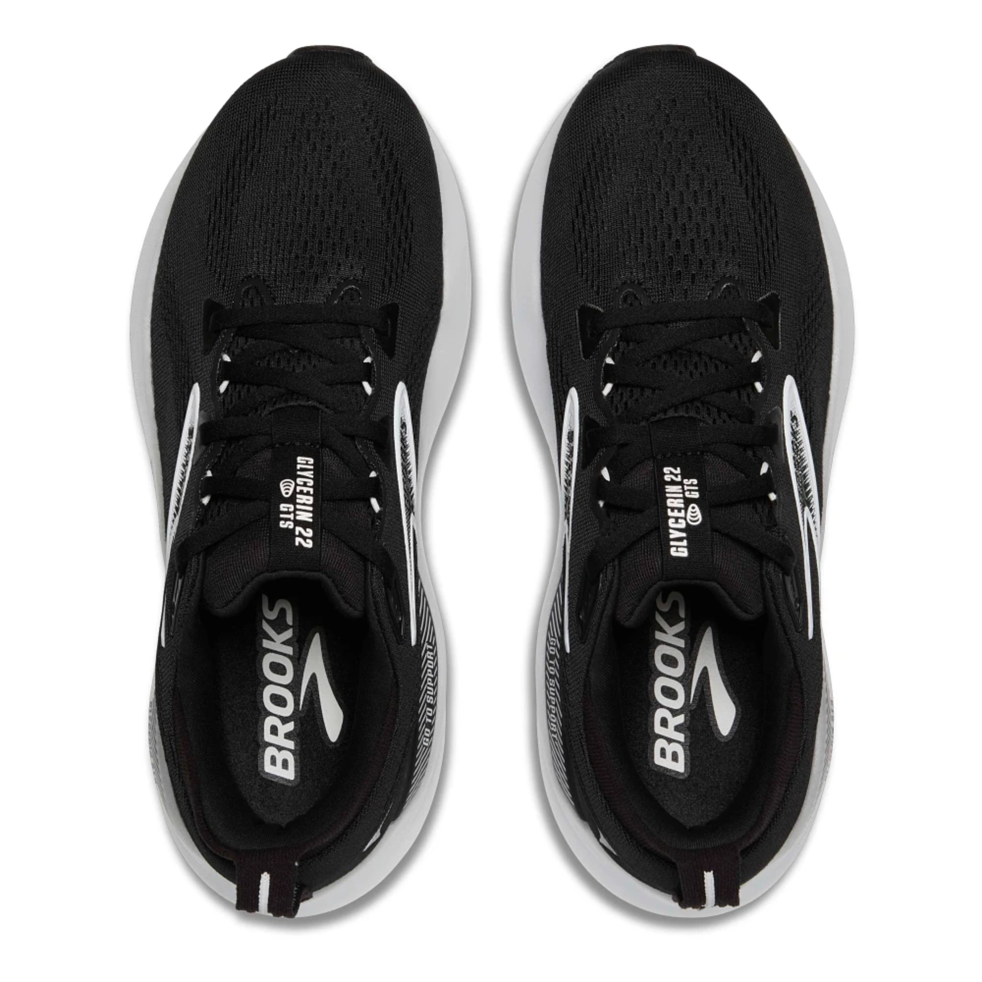 Women's - Brooks Glycerin GTS 22 - Black/Grey/White