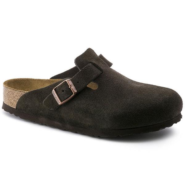 Birkenstock Boston Soft Footbed Mocha Suede