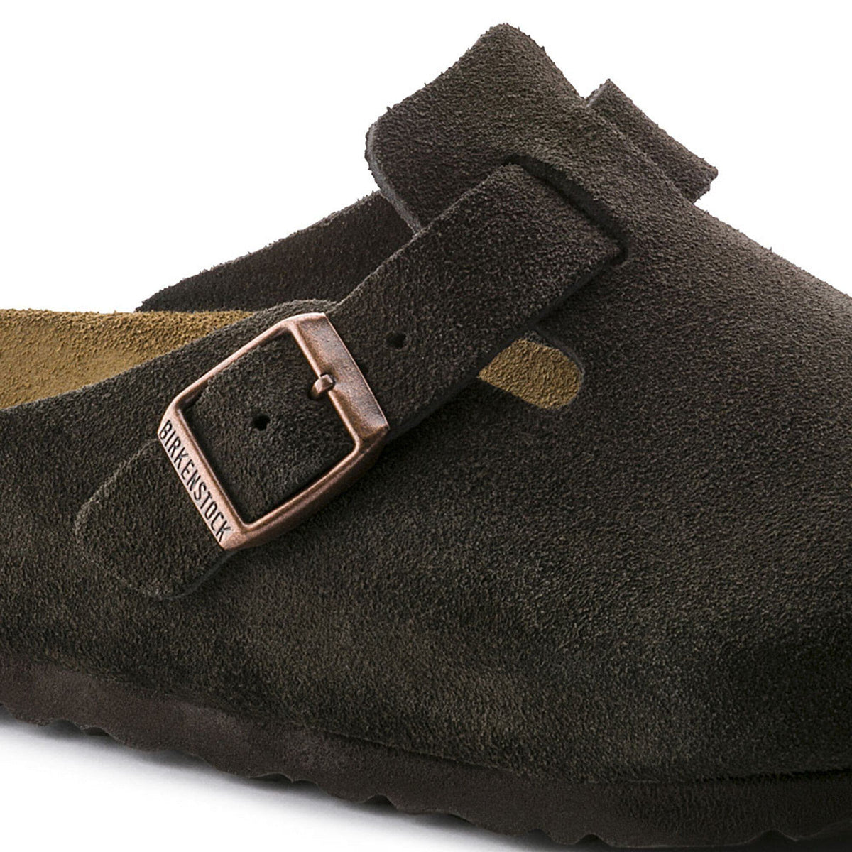 Birkenstock Boston Soft Footbed Mocha Suede